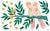 Perroquets Rose et Feuilles - RIO /Stickers Muraux