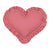 Heart Pillow with Frill Red Checkered