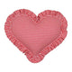 Heart Pillow with Frill Red Checkered