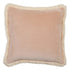 Soft Velvet Cushion with Fringe Latte