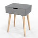 Single Bed Side Table Dark Grey