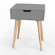 Single Bed Side Table Dark Grey