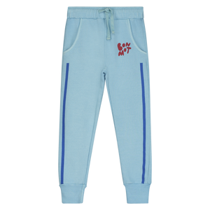 Fleece Trouser Side Stripes River Blue