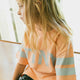 TinyCottons Stripes Logo Tee Papaya