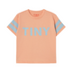 TinyCottons Stripes Logo Tee Papaya