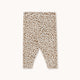 Animal Print Rib Baby Pant Light Cream
