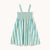 Blue Flowers Strap Dress Off White