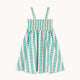 Blue Flowers Strap Dress Off White