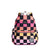 Kane Double Pocket Backpack Pink Checkboard