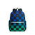 Kane Double Pocket Backpack Blue Checkboard