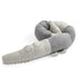 Knitted Cushion Sleepy Croc, Elephant Grey