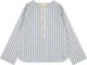 Oncle Shirt Stripe White Blue