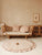 Soft Velvet Cushion with Fringe Latte