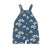 TINYCOTTONS Blossoms Denim Short Dungaree Medium Wash Denim available at SMOL