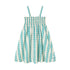 Blue Flowers Strap Dress Off White