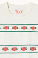 TINYCOTTONS Roses Crop Tee Off White, BEIRUT,UAE,KUWAIT