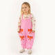Tiny Bow Baby Dungaree Pink