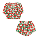 Red Roses Set Ecru