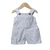 Short Dungarees Stripes Soft Blue