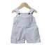 Short Dungarees Stripes Soft Blue