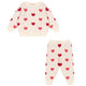 Lapis Knit Set Coeur Coloré Duo Pink