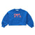 Boxy Sweatshirt Girls Logo Blue Print