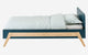 Retro Bed Dark Grey 120 cm