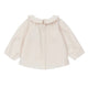 Hearts Embroidery Baby Blouse Powder
