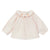Hearts Embroidery Baby Blouse Powder