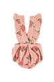 Big Flowers Baby Bloomers With Straps Pink