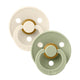 Bibs 2-Pacifiers Ivory Sage 6/18 m