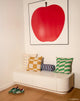 Stanley Square Linen Cushion Mustard Tiles