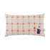 Vibes Rectangular Linen Cushion Pink Windowpane Tulips