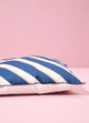 Navy Diagonal Stripe Cushion