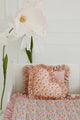 Velvet Heart Pillow with Frill Spring Garden
