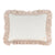 Decorative Velvet Pillow with Frills Caffe Latte
