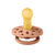 Bibs Boheme 2-Pacifiers Vanilla, Peach 6/18 m