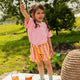 Ruffle Shorts Stripes Nectarine