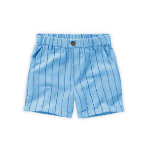 Woven Baby Chino Shorts Thin Stripes Breezy Blue