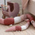 Sebra Knitted Mini-Cushion Sleepy Croc, Blossom Pink