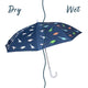 Dinosaur Kids Color Changing Umbrella Blue