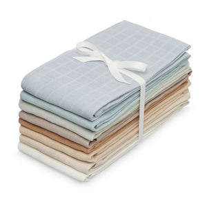 Muslin Cloth Pack of 8 Ocean Mix