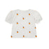 Orange Embroidery T-Shirt Off White