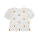 Orange Embroidery T-Shirt Off White
