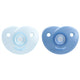 AVENT 2 Curved Soothie Mix 0-6 M+ - Blue