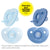 AVENT 2 Curved Soothie Mix 0-6 M+ - Blue