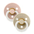 Bibs Glow 2-Pacifiers Blush, Vanilla 6/18 m
