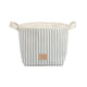 Django Toy Basket Blue Thin Stripes, Natural