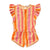 Ruffle Terry Jumpsuit Stripes Nectarine