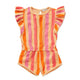 Ruffle Terry Jumpsuit Stripes Nectarine
